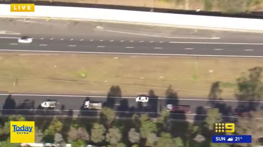 ⁣WATCH High speed car chase across Sydney ends in violent crash   9 News Australia