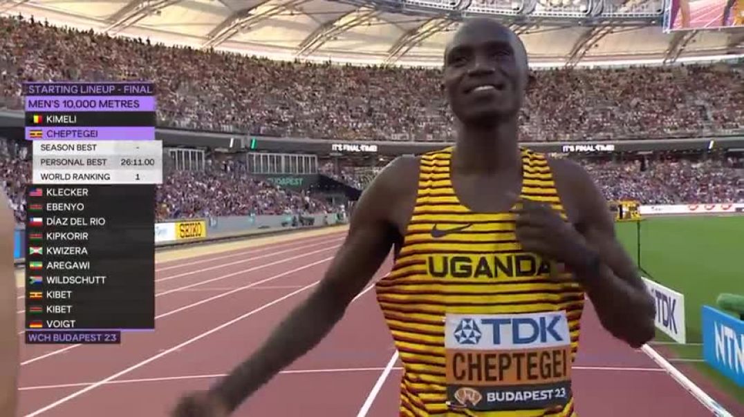 Cheptegei's threepeat bid comes down to frantic final lap of 10K at Worlds | NBC Sports