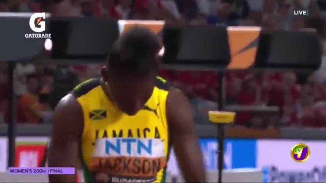 Shericka Jackson almost break the World Record in the Final of the 200m #mustwatch