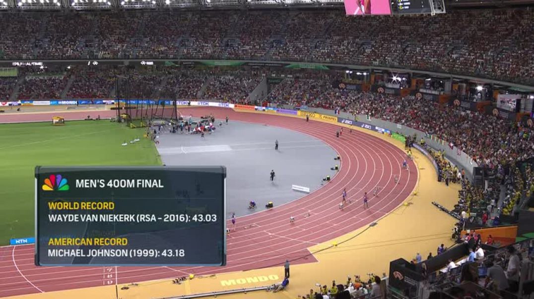⁣Another final, another upset: first time Worlds finalist wins thrilling men's 400m | NBC Sports