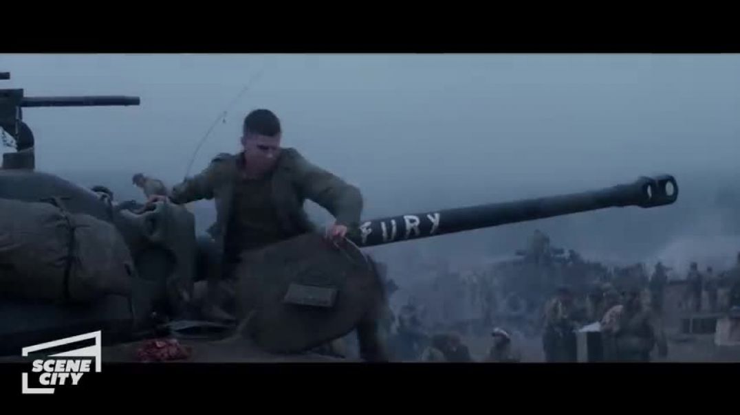 Fury You Done Much Killing (BRAD PITT HD CLIP)   With Captions