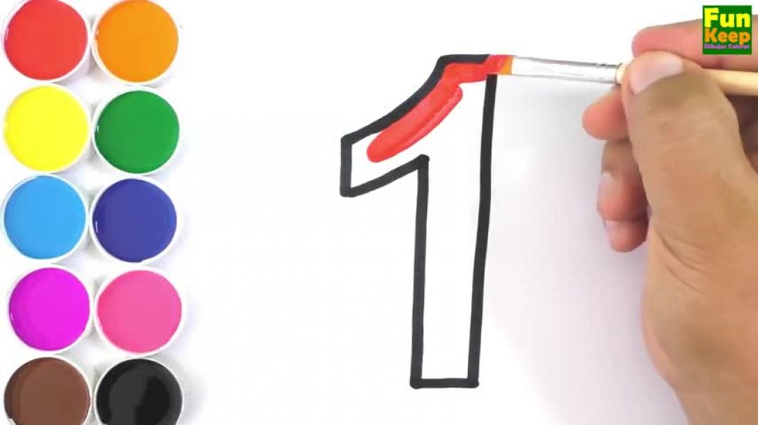 ⁣Dibuja y Colorea Los Números de 1 al 20 en Español - Aprende Colores y Números Para Niños   FunKeep