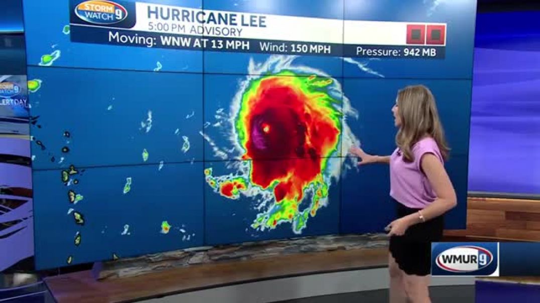 ⁣Tracking Hurricane Lee Category 4 storm packs 150 mph winds