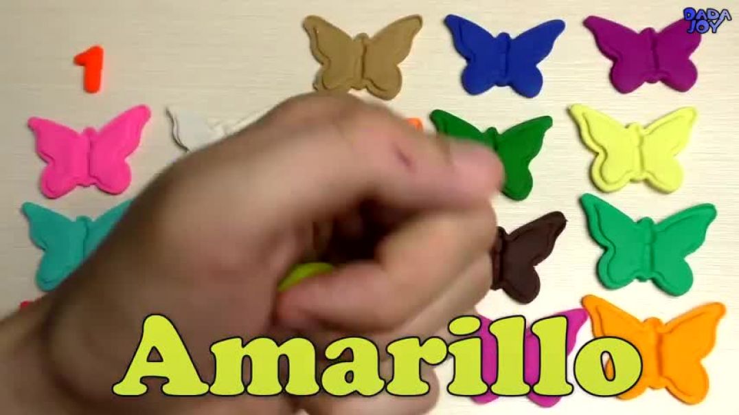⁣Aprender a Contar del 1 al 20 de mariposa  Números Para Niños en Español, Los números en Play-Doh