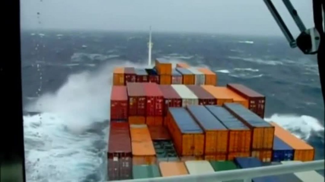 ⁣Top 10 Huge Container Ships Overcome Monster Waves In Storm! Awesome Launches Ships
