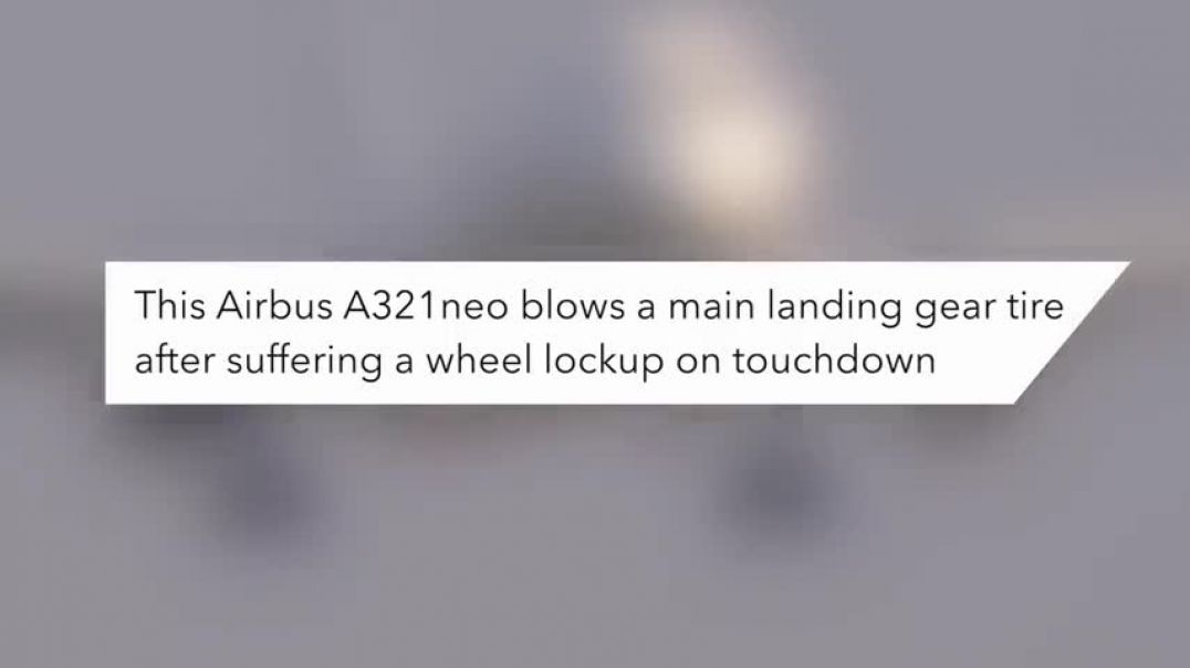 ⁣Plane Lands With Brake Malfunction