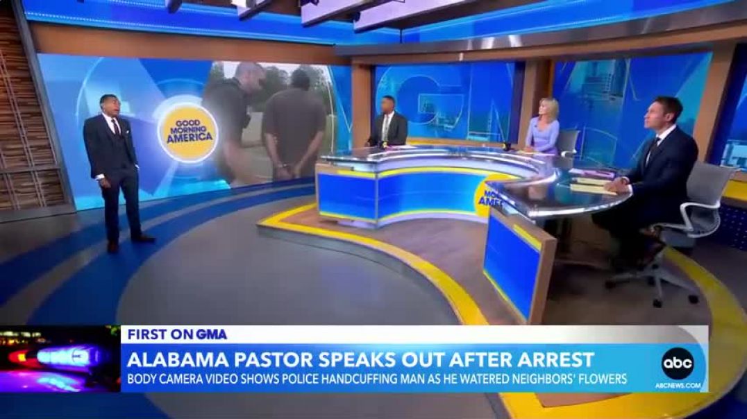 ⁣Alabama pastor who was arrested while watering neighbors’ garden speaks out l GMA