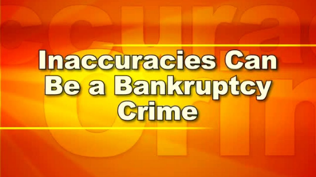 ⁣Bankruptcy Basics - Part 6 Bankruptcy Crime