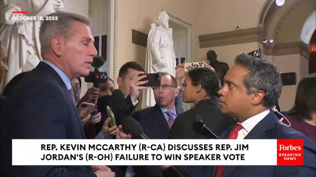 ⁣Kevin McCarthy Asked Point Blank: 'Is It Time For Jordan To Drop Out' Of Speaker Race?