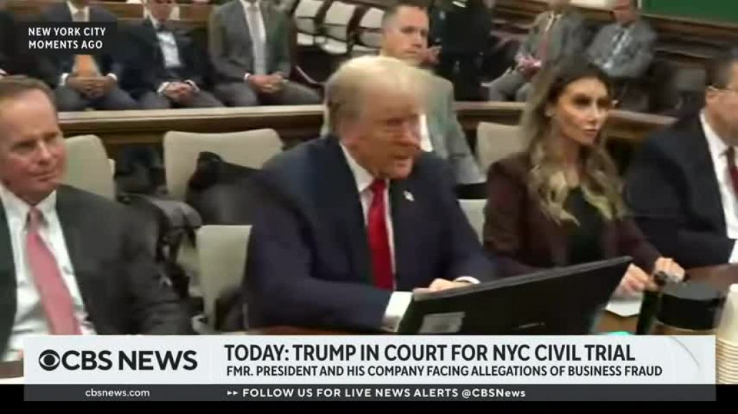 ⁣Trump back in court for civil fraud trial, even though he doesn't have to attend