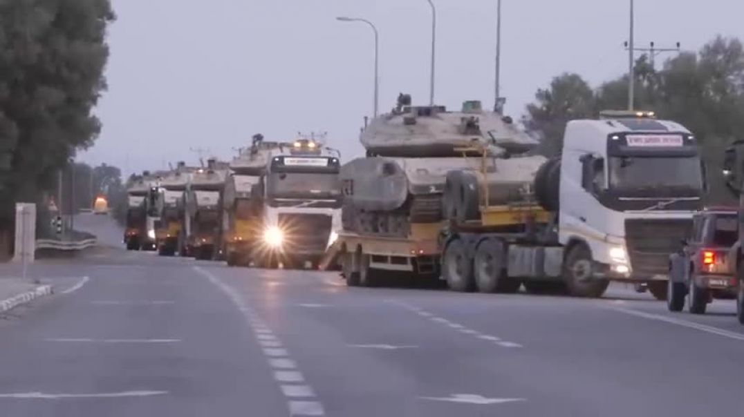 ⁣Israel moving tanks to Re'im