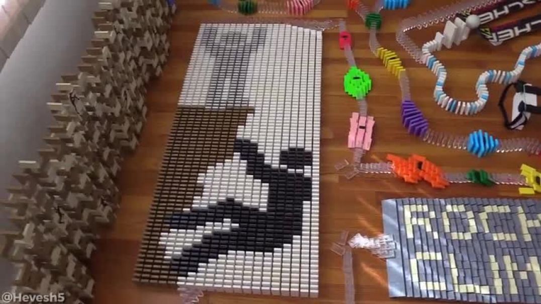 ⁣75,000 Dominoes Falling to Relax Your Mind (ODDLY SATISFYING)