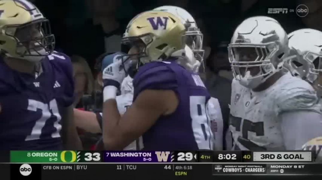 ⁣Oregon vs Washington THRILLING Ending   2023 College Football