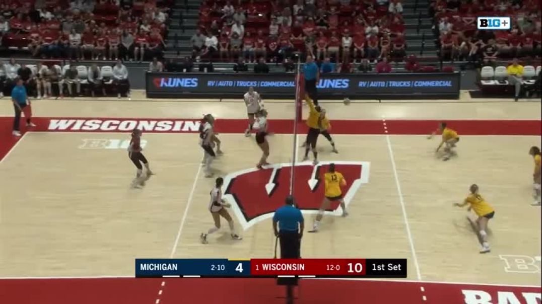⁣Michigan at Wisconsin | Highlights | Big Ten Volleyball | Oct. 1, 2023