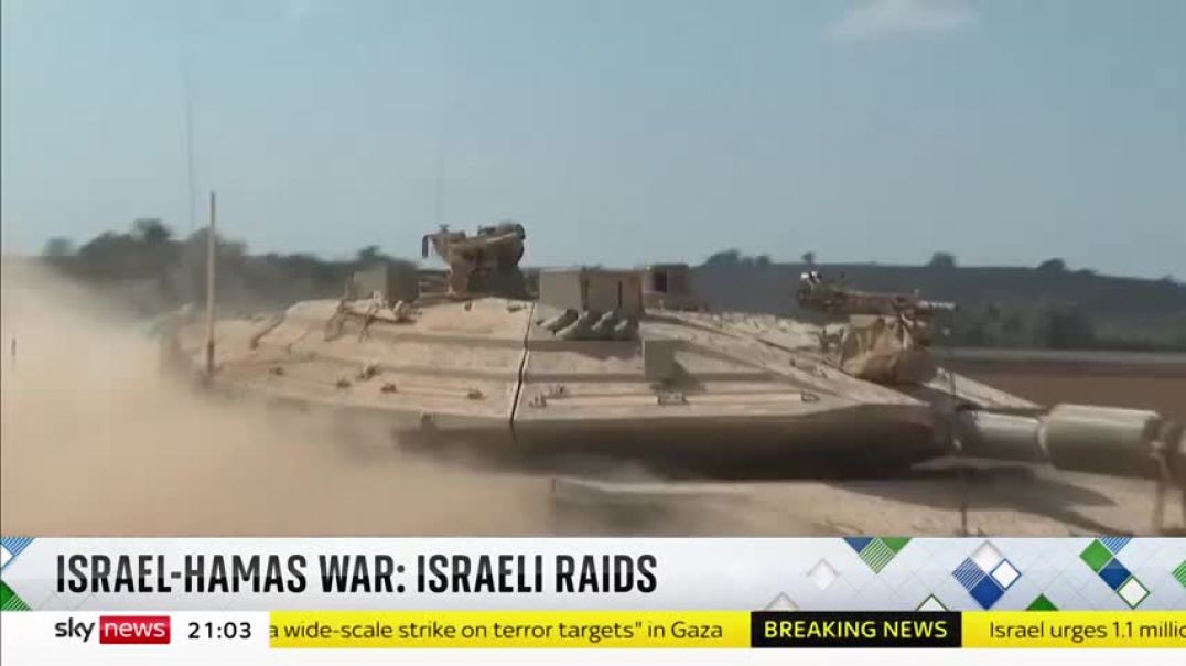⁣Israel-Hamas war Gaza raids begin - and more could happen in the coming hours