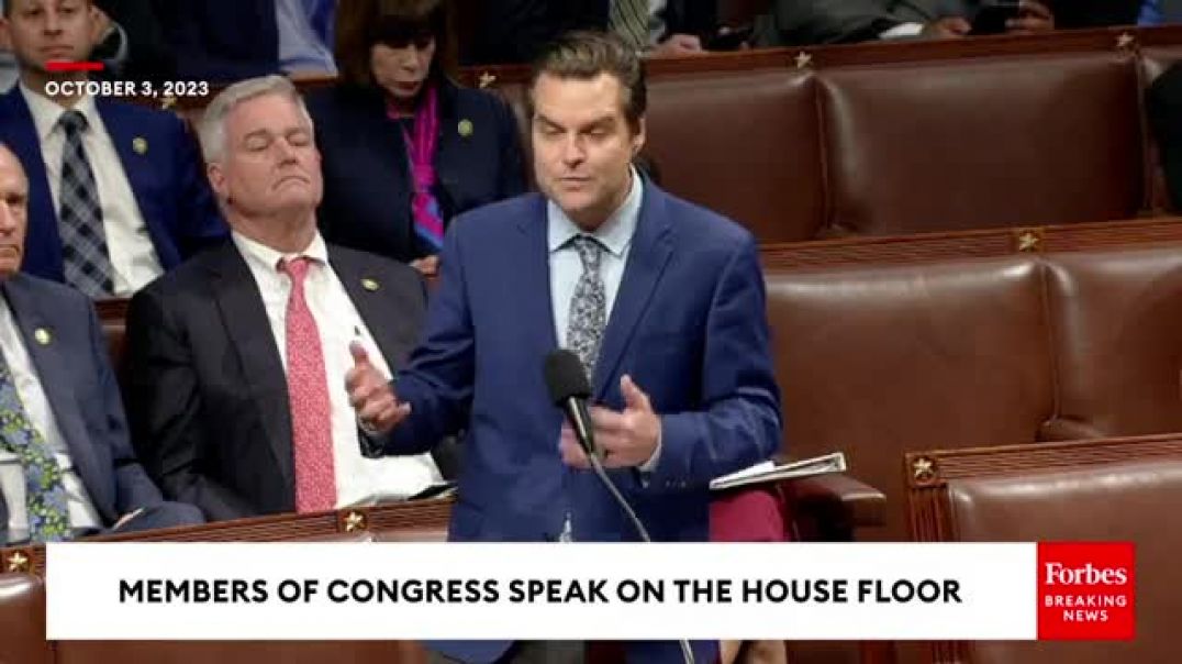 ⁣JUST IN Matt Gaetz Hammers Kevin McCarthy Over The Government Funding