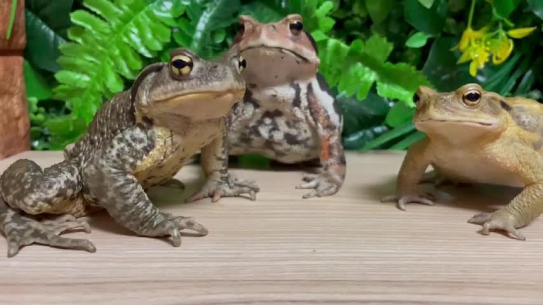 We are strong The struggle of the toads (Japanese toad, Japan stream toad)