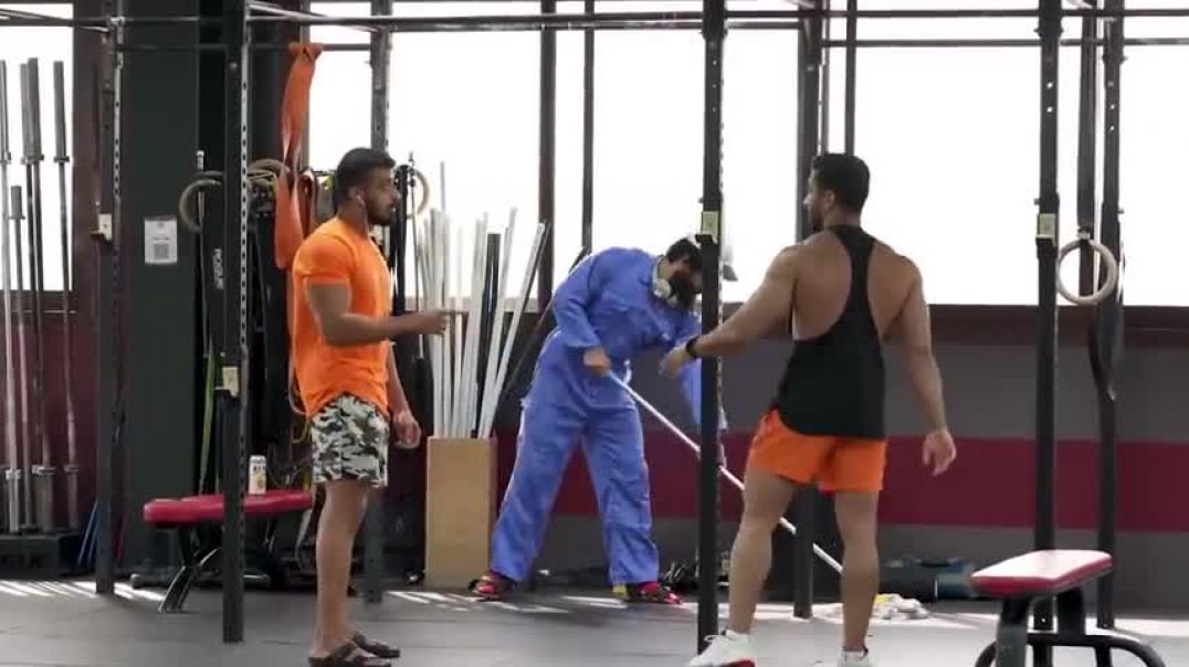⁣CRAZY Powerlifter Pretended to be a CLEANER in the GYM   Anatoly GYM PRANK #9