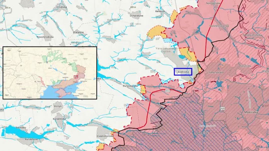 ⁣The situation in Avdiivka is tense   Russia vs Ukraine war map latest news update today