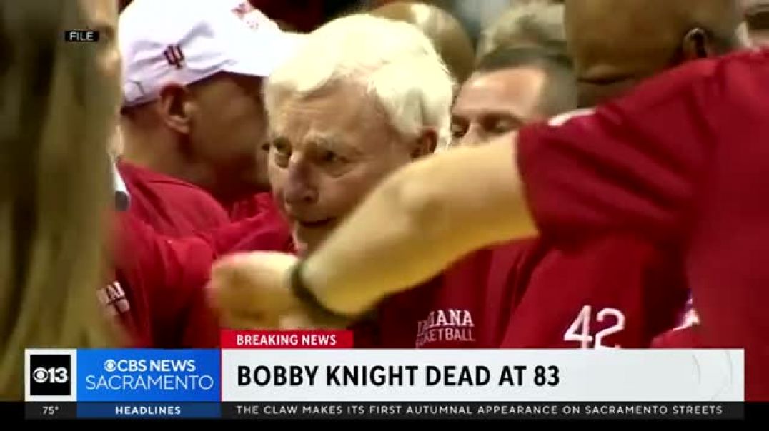 ⁣Legendary college basketball coach Bob Knight dies at 83