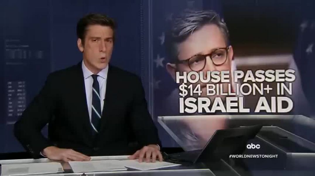 ⁣House approves $14.3 billion in aid for Israel