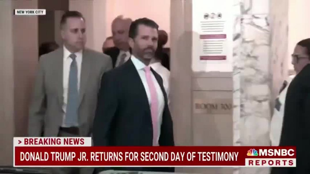 ⁣Donald Trump Jr. returns for second day of testimony in New York trial