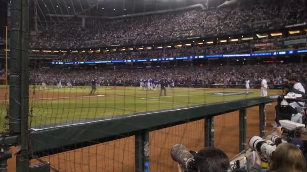 ⁣World Series final out RAW ON-FIELD VIDEO! (Rangers win first Championship!)