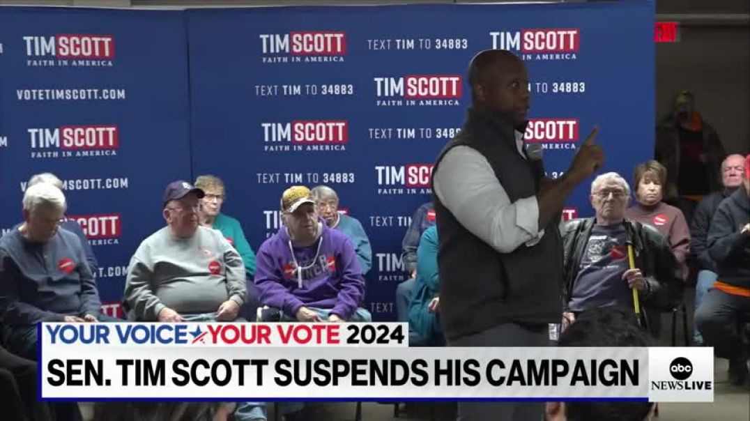 ⁣Sen. Tim Scott’s surprising presidential campaign suspension