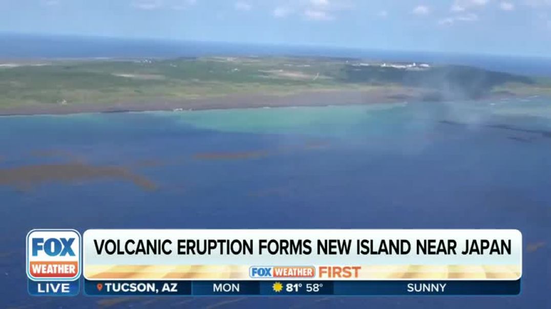⁣Volcanic Eruption Forms New Island Off Coast Of Japan