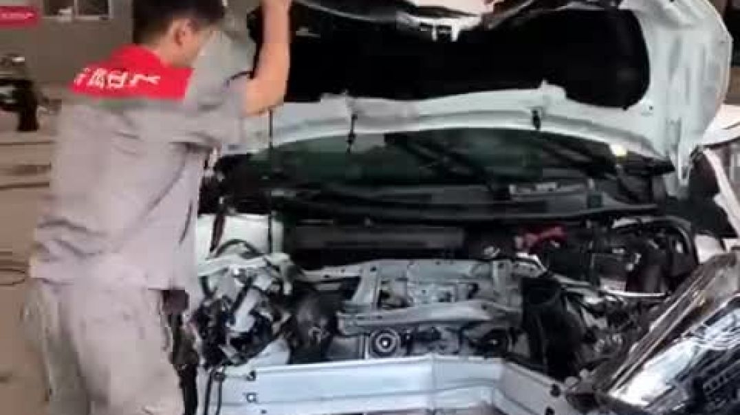 ⁣Nissan Lannia | Process of car restoration. (front crashed)