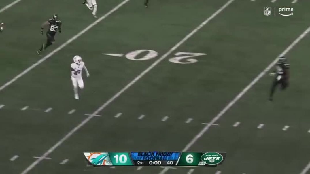 ⁣DOLPHINS RUN BACK 99-YARD PICK-SIX ON JETS' HAIL MARY ATTEMPT