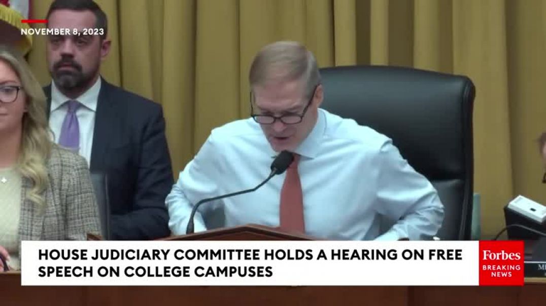 BREAKING NEWS Jim Jordan Plays Video For Judiciary Cmte To Show Free Speech Threats At Colleges