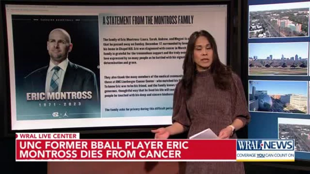 ⁣Tar Heel legend Eric Montross dies of cancer at 52