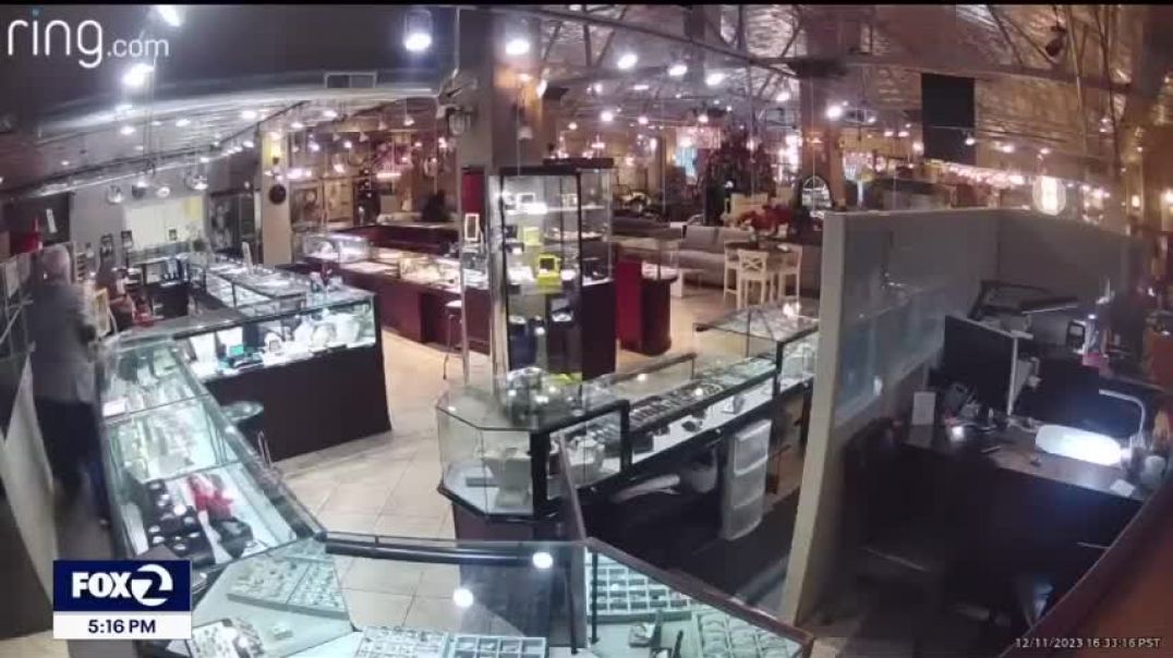 Thieves scatter after store employee pulls out gun to thwart robbery
