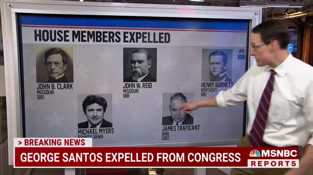⁣George Santos becomes sixth House member expelled from Congress