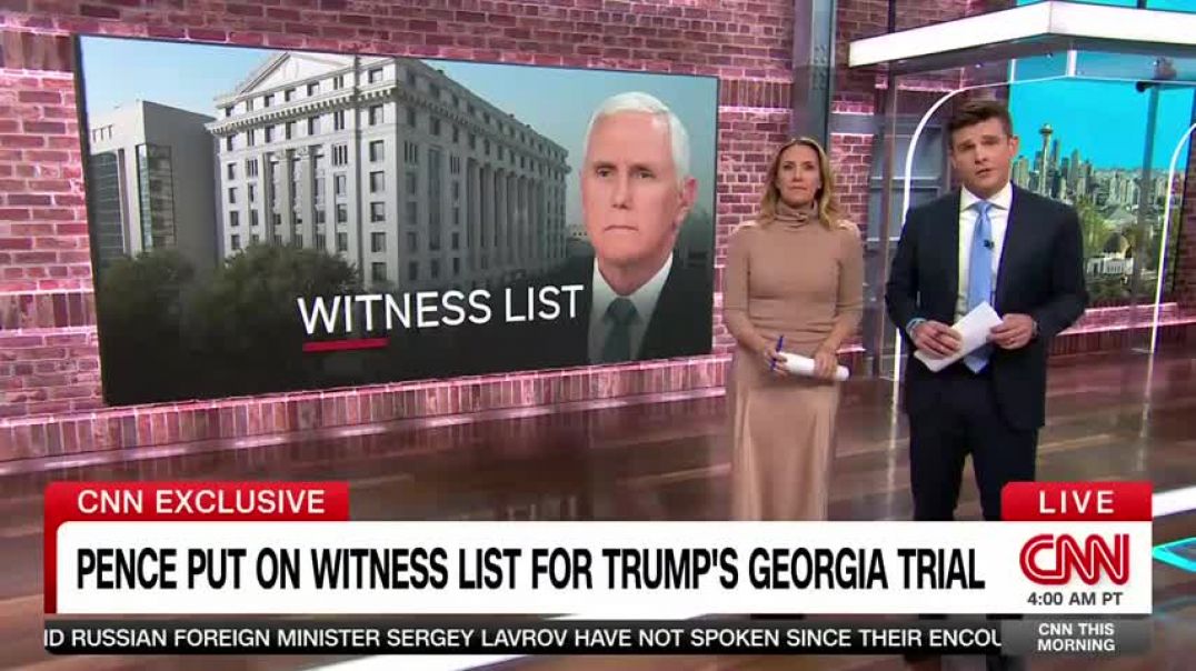 ⁣Mike Pence officially put on witness list in Trump's Georgia trial