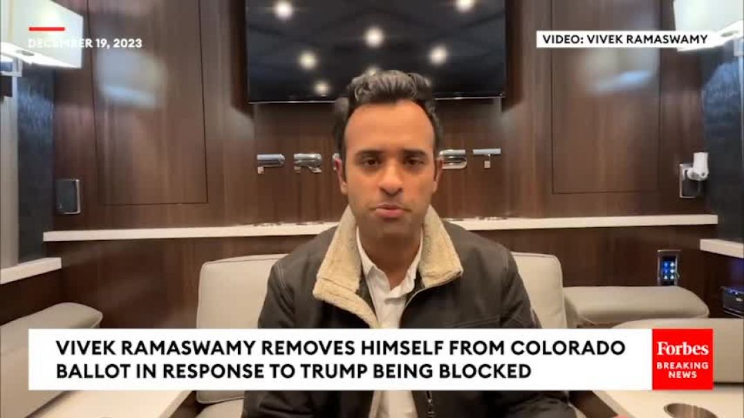 ⁣BREAKING NEWS Vivek Ramaswamy Removes Himself From Colorado Ballot In Solidarity With Trump