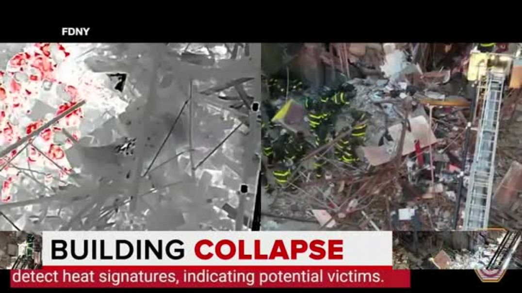 ⁣Video shows moments before partial building collapse in Bronx