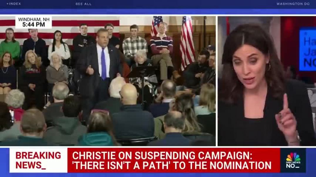 ⁣Chris Christie caught talking on hot mic ahead of suspending campaign