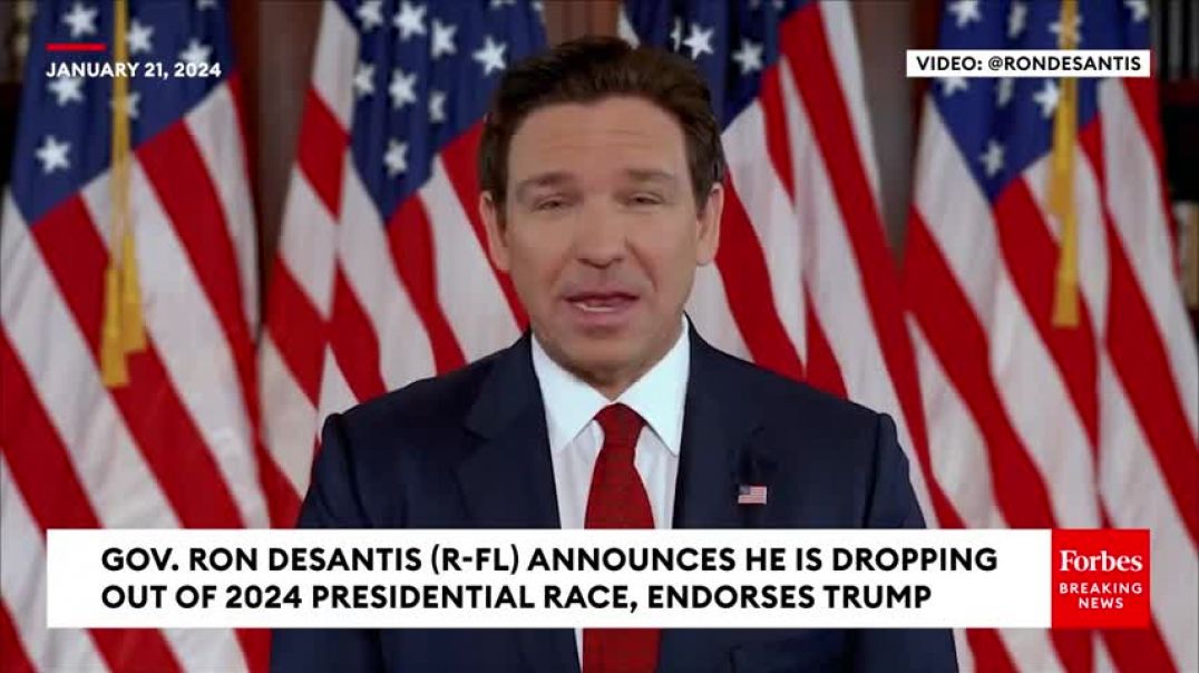 ⁣BREAKING NEWS DeSantis Drops Out Of Presidential Race And Endorses Trump