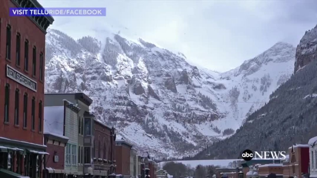 ⁣Helicopter Drops Bombs Triggering Avalanche in Colorado   ABC News