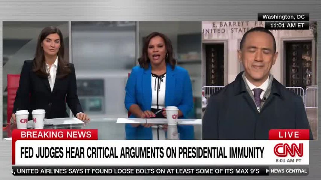 ⁣CNN reporter describes Trump's demeanor during his presidential immunity hearing