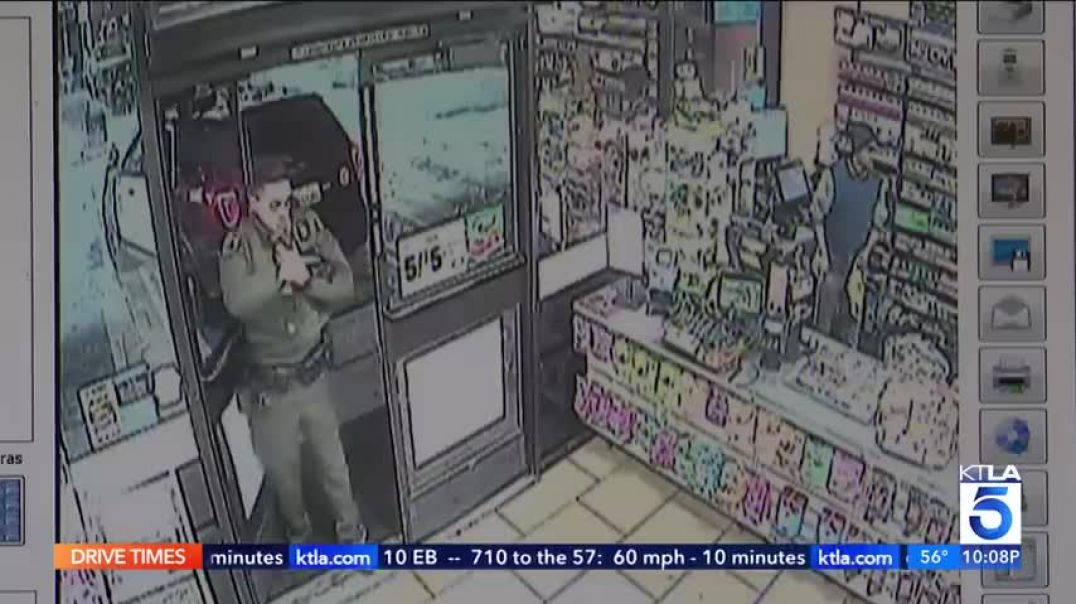 ⁣Deputy walks in on armed robbery in Carson