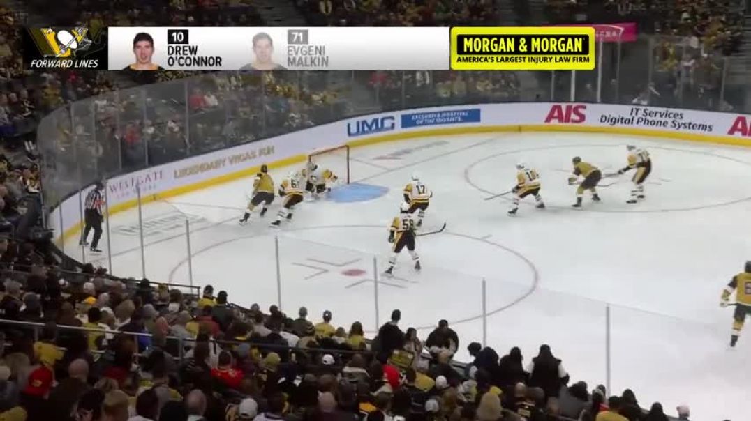 ⁣Penguins @ Golden Knights 1 20   NHL Highlights 2024