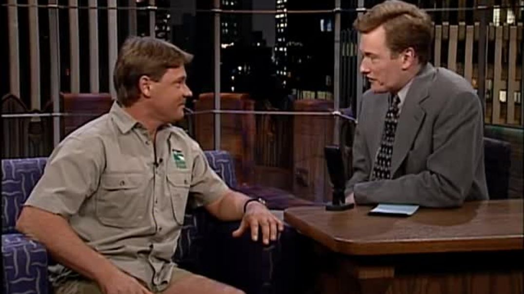 ⁣Steve Irwin Introduces Conan To A Crocodile   Late Night with Conan O’Brien