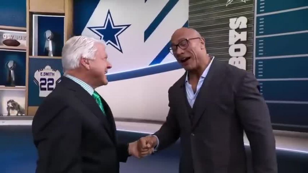⁣Dwayne Johnson brings Jimmy Johnson to tears after showing him his letter of intent   NFL on FOX