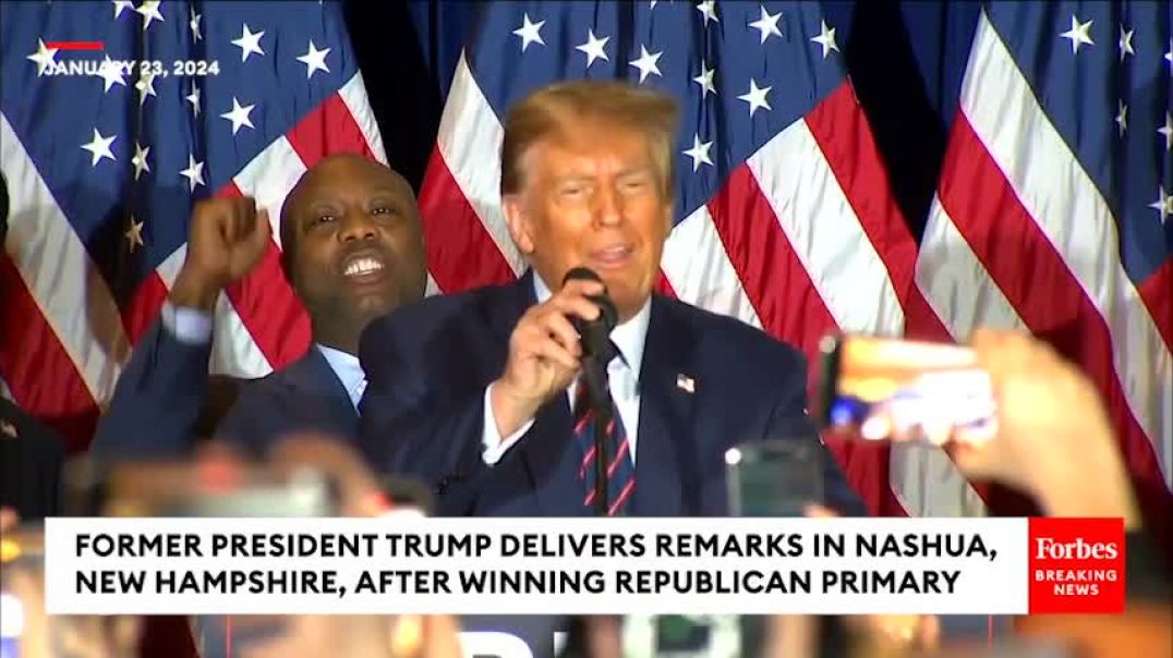⁣BREAKING NEWS Trump Delivers Victory Address After Winning Republican New Hampshire Primary