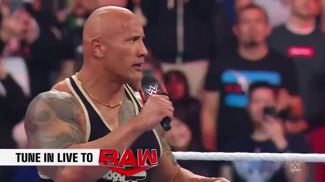 ⁣The Rock calls out Roman Reigns on appearance of Monday Night RAW   WWE on ESPN