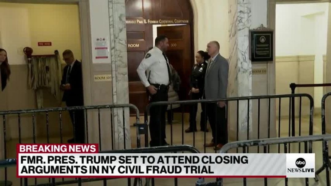 ⁣Trump back in court for closing arguments in NY civil fraud case