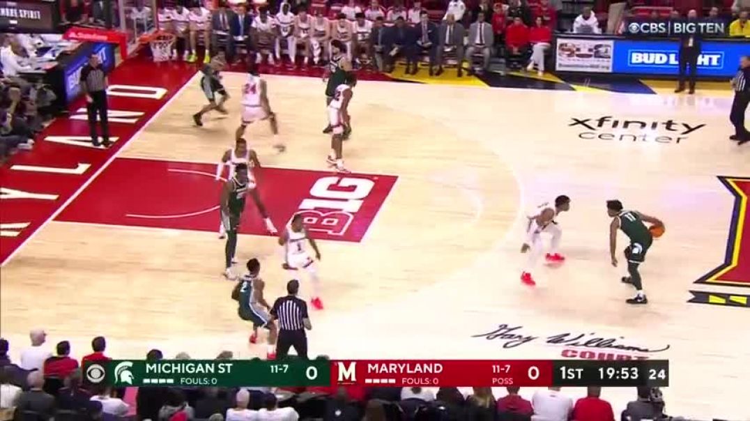 Michigan State at Maryland College Basketball Extended Highlights I CBS Sports